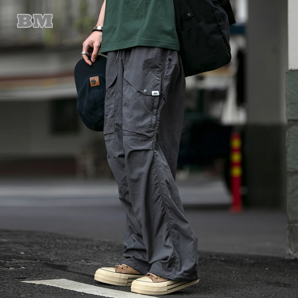 Spring and summer Korean outdoor waterproof cargo pants mens clothing Harajuku casual breathable pants men 250324