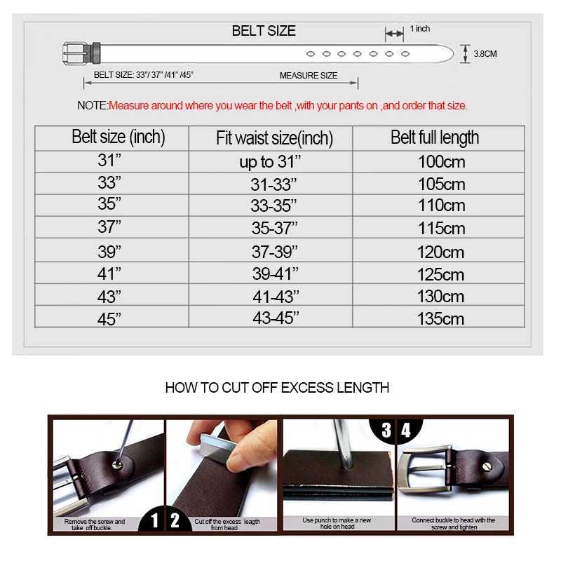 Cowhide genuine mens belt brand mens pin buckle jeans denim mens belt luxury designer high-quality leather belt W250326
