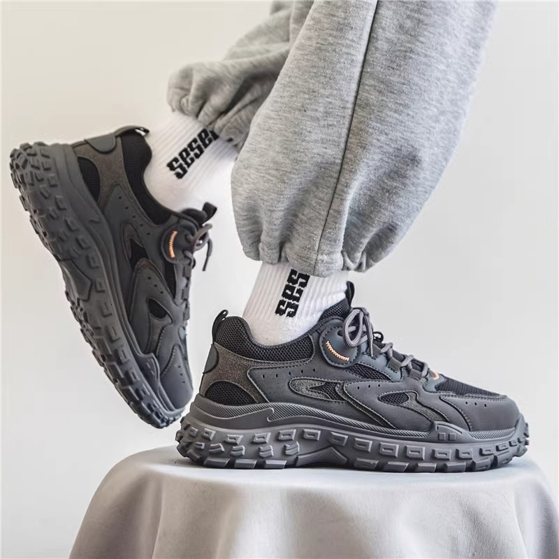 2025S New Trend Designer Spring Men S Sports And Leisure Dad S Trendy Versatile Work Shoes Construction Site Anti Slip Tire Soles Labor Protection Sho