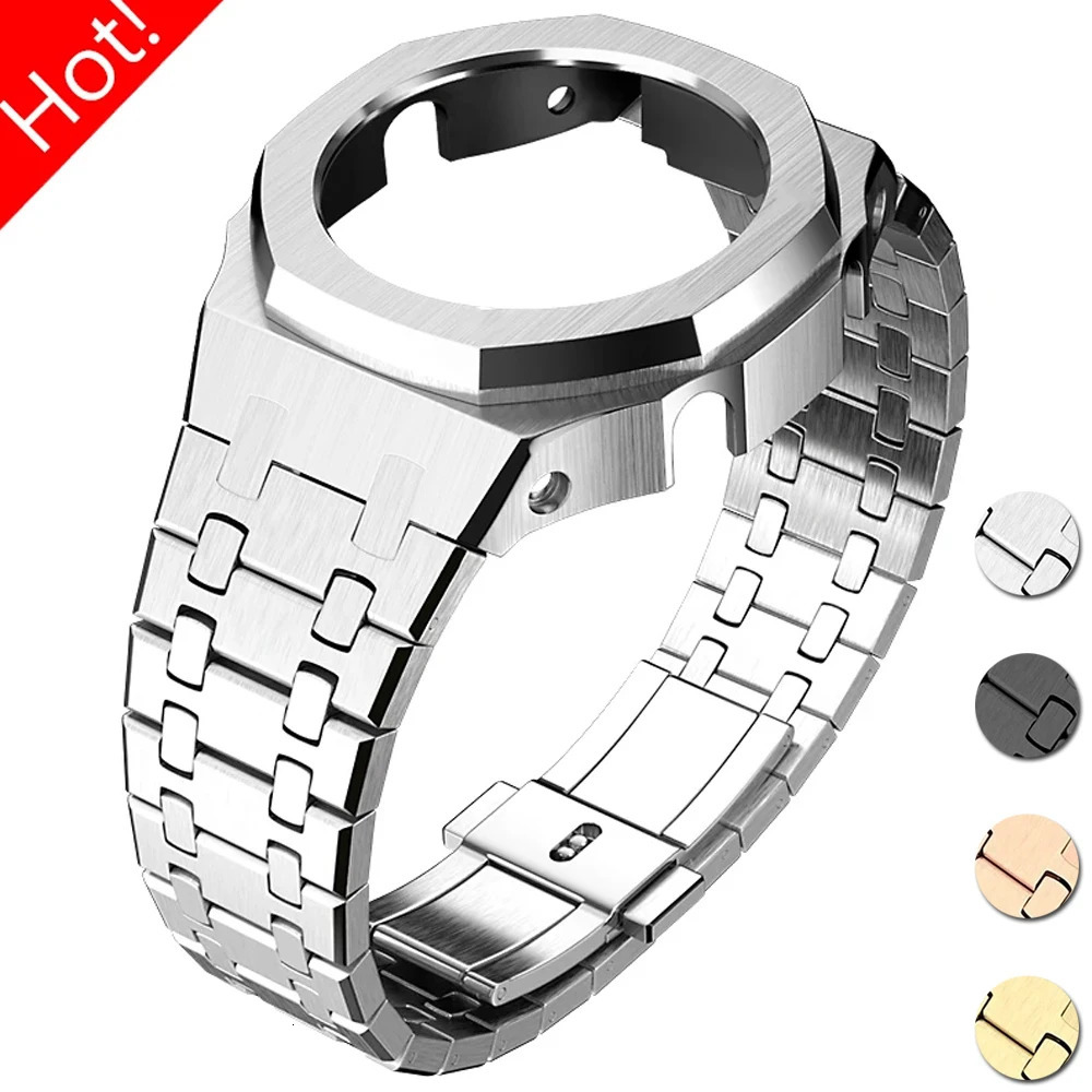 Gen4 Gen5 Modification Kit for Casioak GA-2100 GMA-S2100 Mod Metal Stainless Steel Case Screw Bezel Strap for GA-2110 GA-B2100 250324