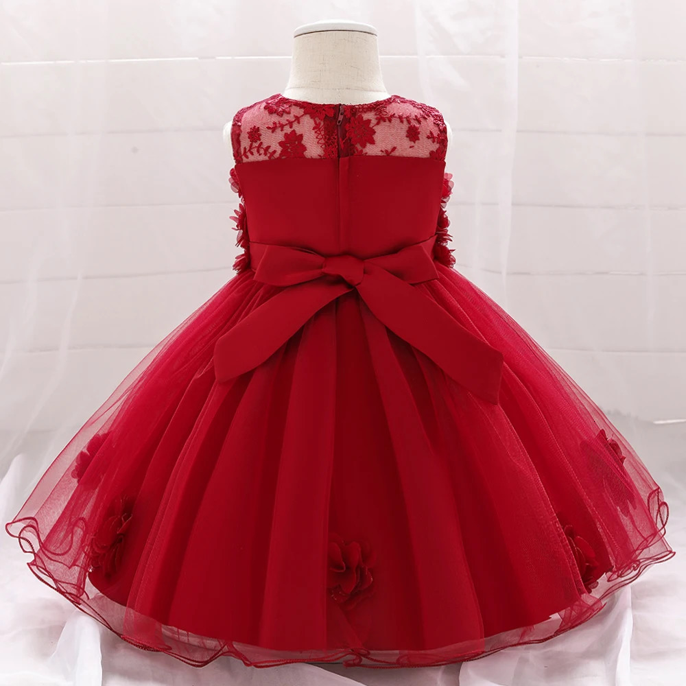 Toddler Girl Party Dresses Baby Dress For Girls 1 Year Birthday Princess Dress Christening Gown Infant Baptism Vestidos Clothes 250325