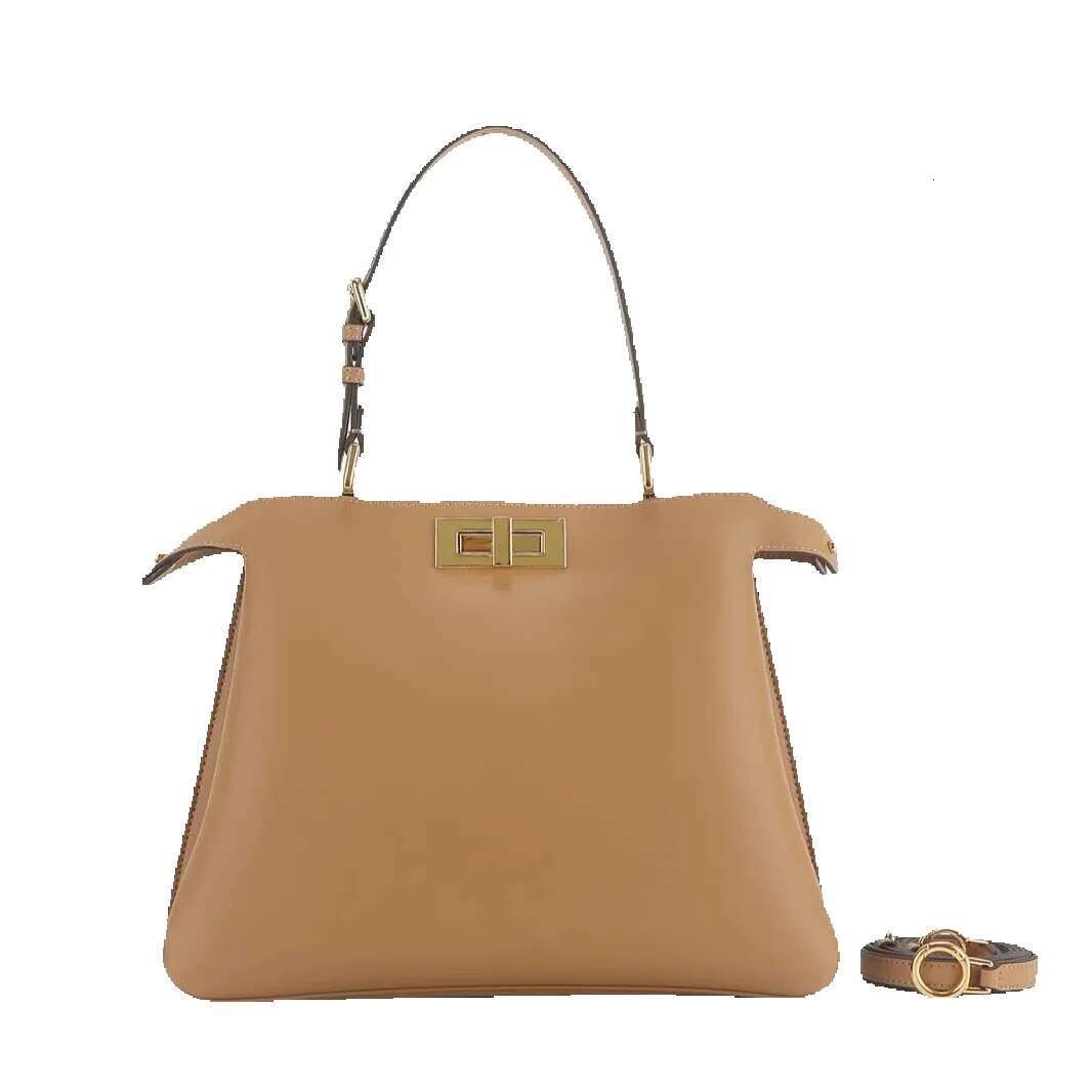 24 Autumn/Winter New Cowhide Suede Lock Adjustable Strap All-In-One Shoulder Hand Bag