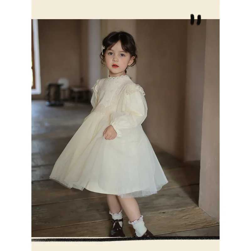 Girl Dress 2023 Temperature Lace 2023 Spring/Summer New Princess Gaozi Birthday Party Princess Sweet Casual Cute Dress W250326