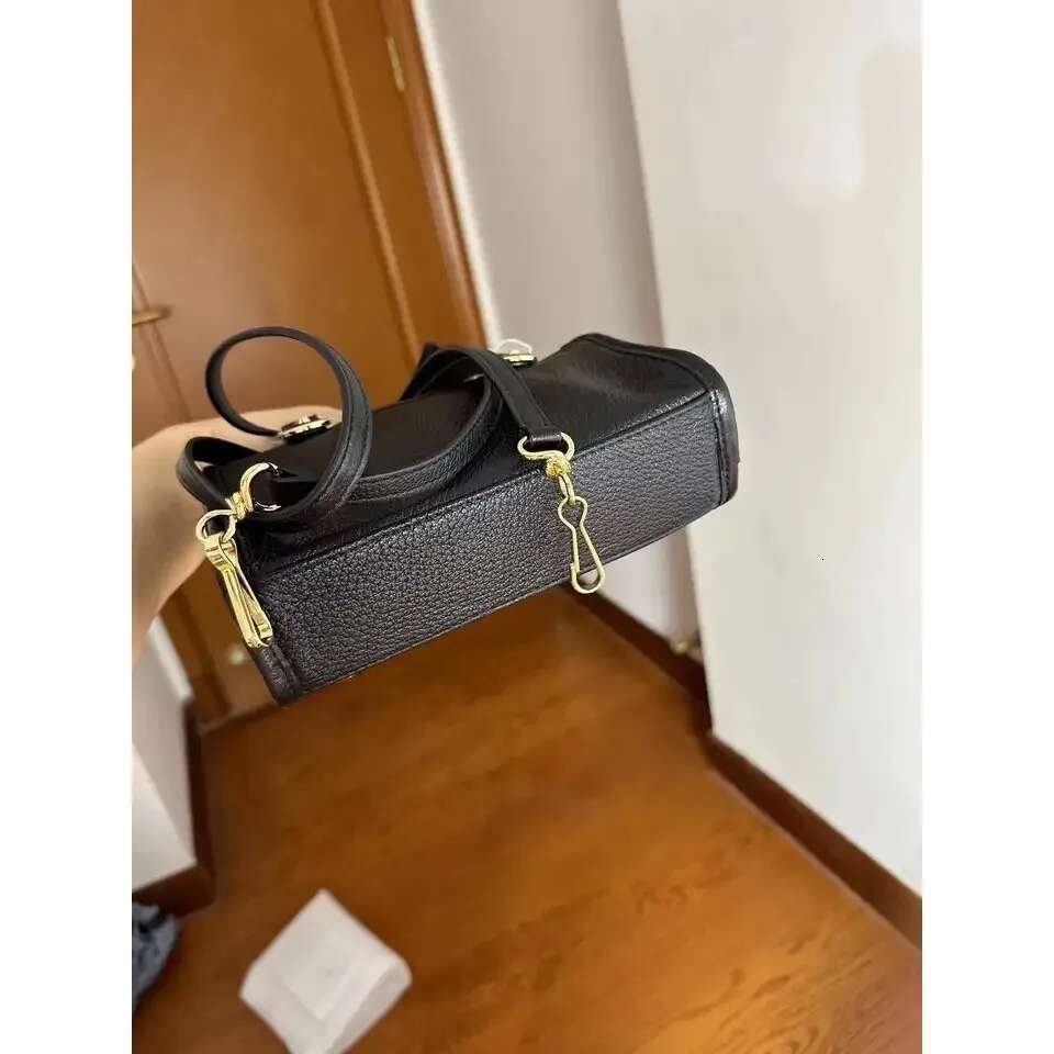 2025 Soft Leather Versatile Women's Shoulder Black Handbag New Mini Motorcycle Crossbody Bag Suitable For Women