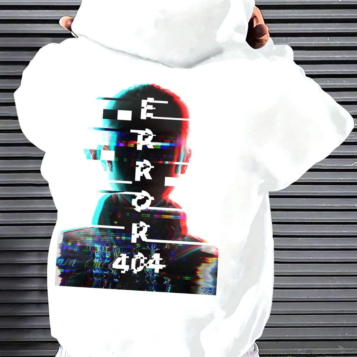 Harajuku mens hip-hop latte hoodie 404 graphic casual sportswear mens oversized cotton hoodie mens clothing. 250324