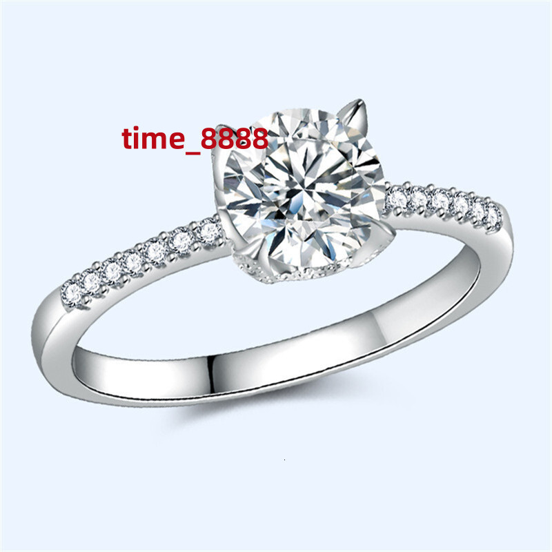 Certified Moissanite Engagement Wedding Ring 925 Sterling Silver