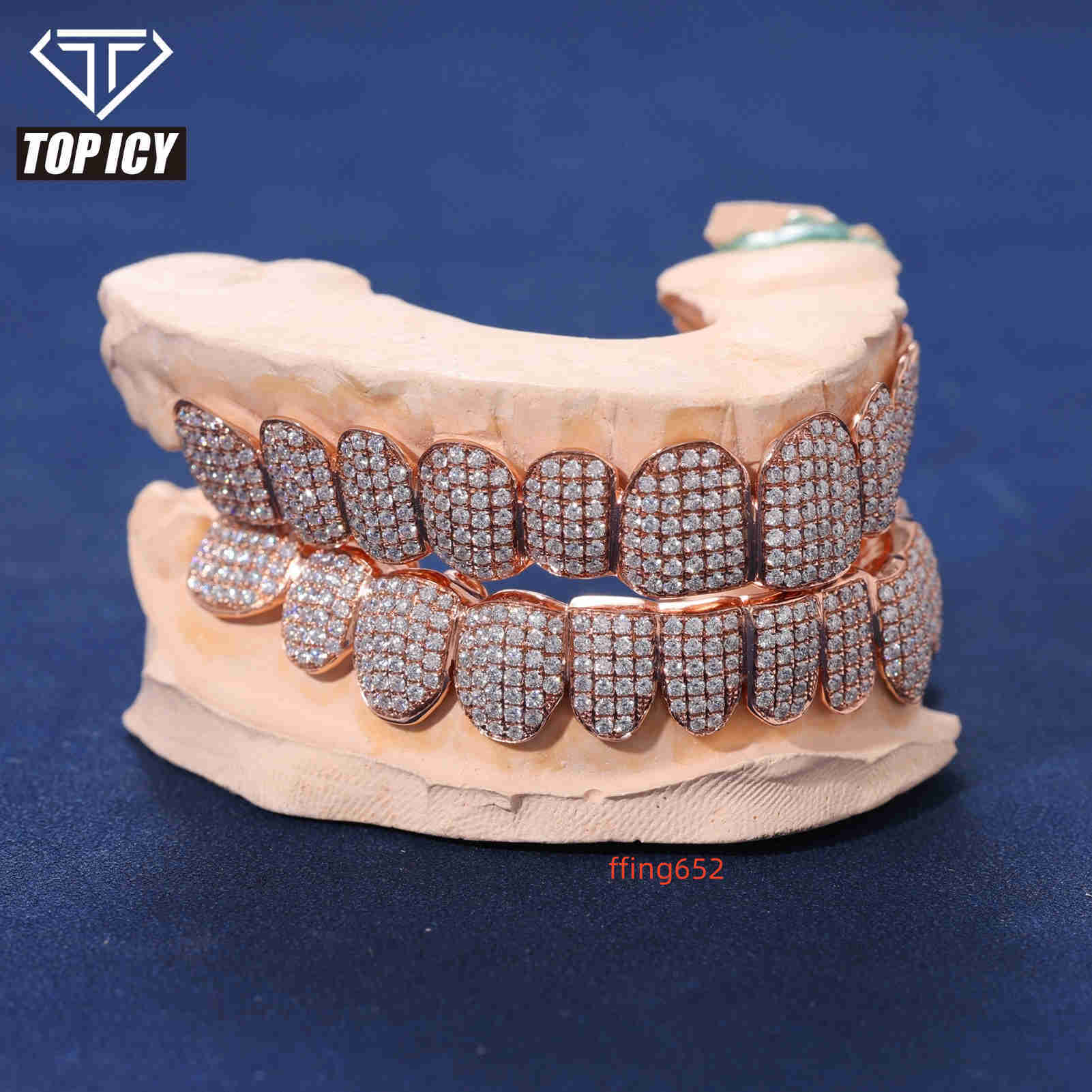 High Quality Custom Individuation Grillz Teeth 925 Silver VVS D Moissanite Diamond Tooth Sharp Cool Braces Iced Out Jewelry
