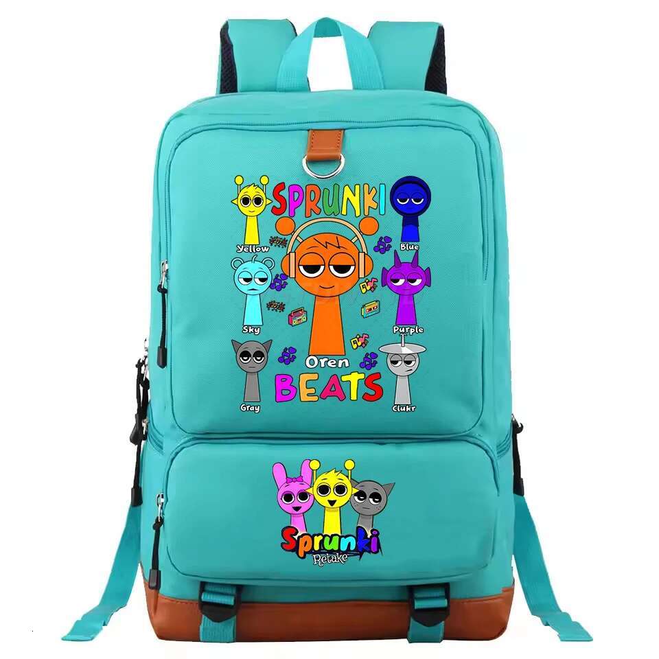 New Sprunki Oren Boys Girls Kids School Bags Teenager Canvas Men Women Laptop Travel Bag Student Backpack