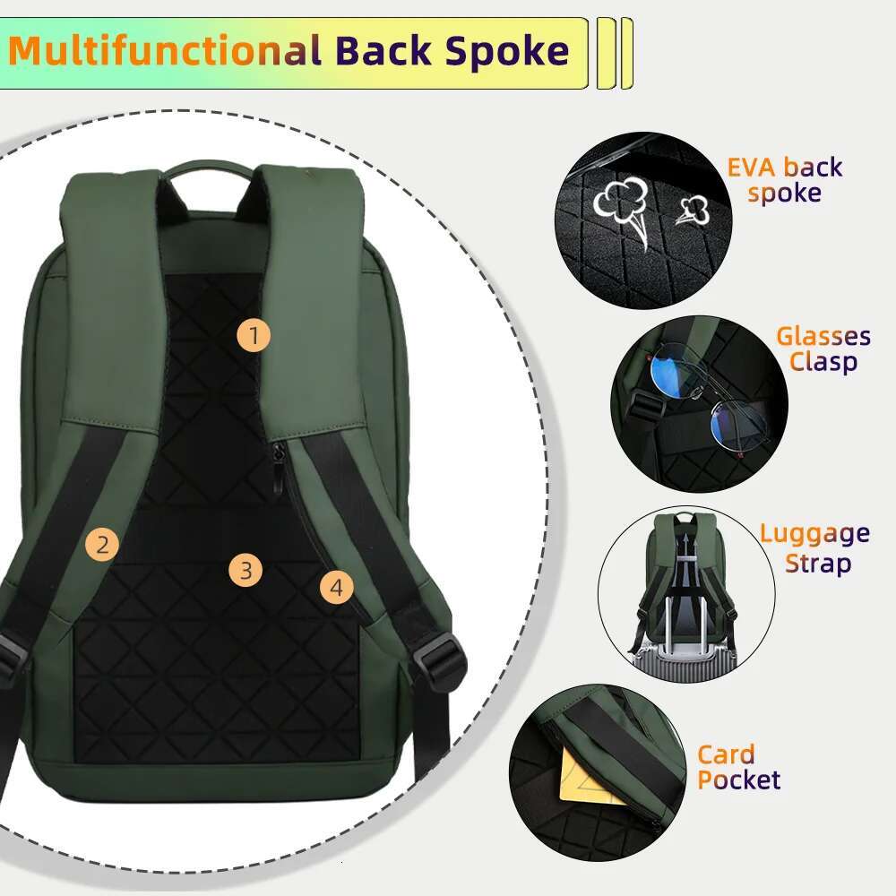 Heroic Knight Men Business Slim Tablet Light Weight Travel Backpack 14"15.6"17"Laptop Bag For Work College