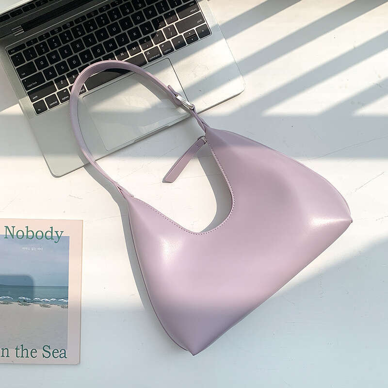 Korean niche portable fashion shoulder women, high-end PU shaped underarm bag for women