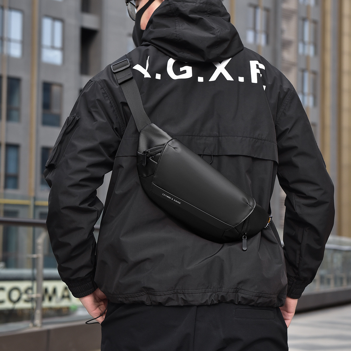 Crossbody Chest Casual Shoulder Bag, Crossbody Riding Backpack, Functional Style, Sports Men's Waist Bag