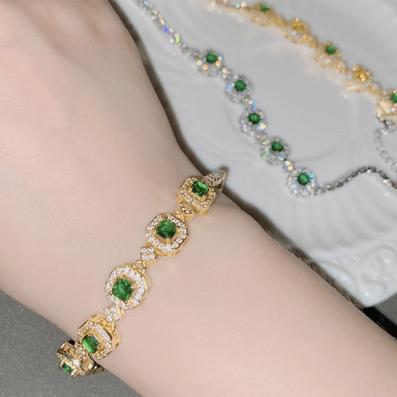 ML-YSS Mosang style jewelry white gold-plated mini set jade bracelet multi-color jewelry handmade jewelry 250326