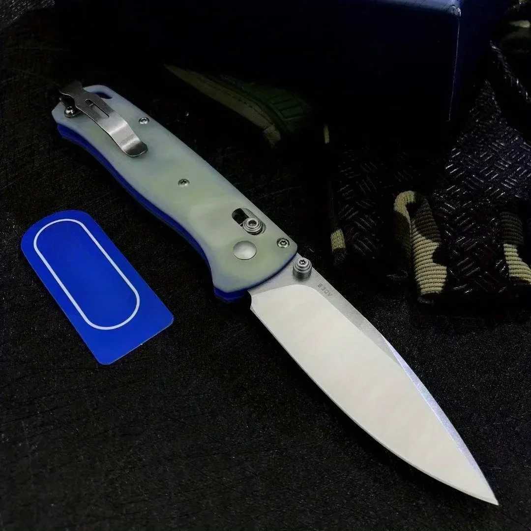BM 535 Folding Knife G10 Handle Satin Flat Blade Outdoor Pocket Hunting Self Defense Portable Camping Fishing Multi Tool KnifeXJ250326