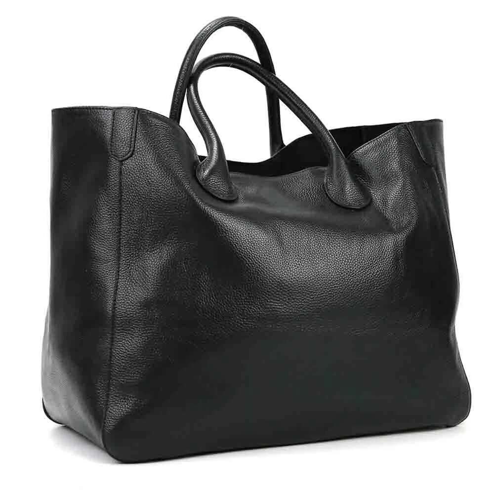 Motingsome 41Cm Women Tote 100% Natural Top Cow Hide Leather Handbag Lady Brown Bucket Bag Daily 2023 New