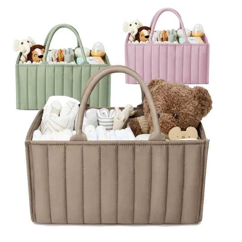Multifunctional Baby Diaper Organizer Bag Folding Portable Diaper Stackers Caddies High Capacity Storage Bag for Baby ThingsC250326