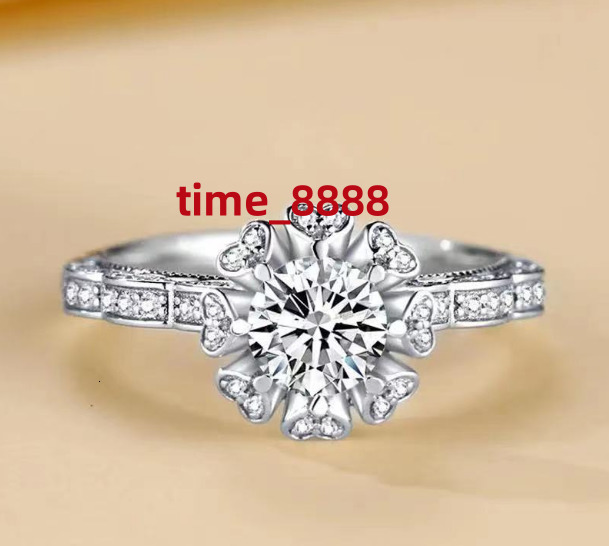 American Factory Wholesale D-Color Moissanite Diamond Ring for Women Dazzling Platinum Setting for Wedding Proposals Love Bridal