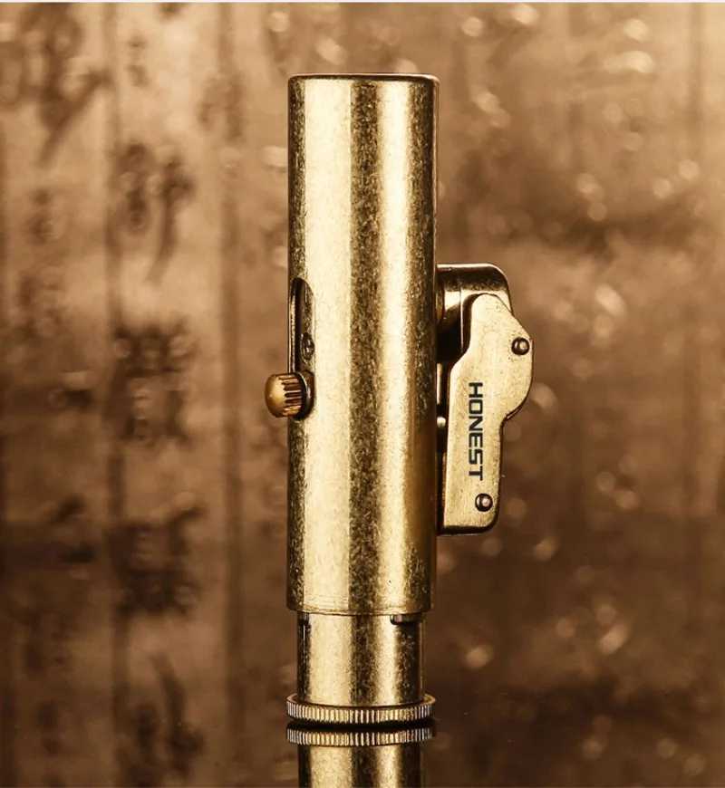 Honest Pure Copper Press Ignition Kerosene Lighter Vintage Retro Gasoline Trench Lighters Mens Smoking Gifts Collection LighterC250326