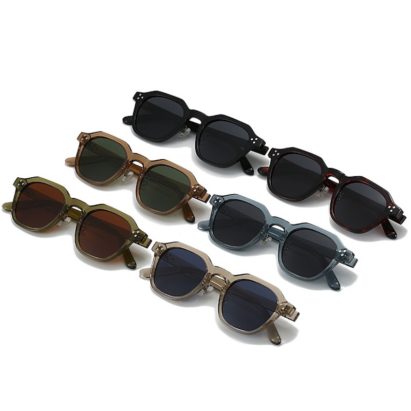 Retro Polarized Sunglasses Men Ultralight TR90 Frame Polygon Women Sun Glasses Outdoor High Quality Travel Eyewear 1004 IVISTA