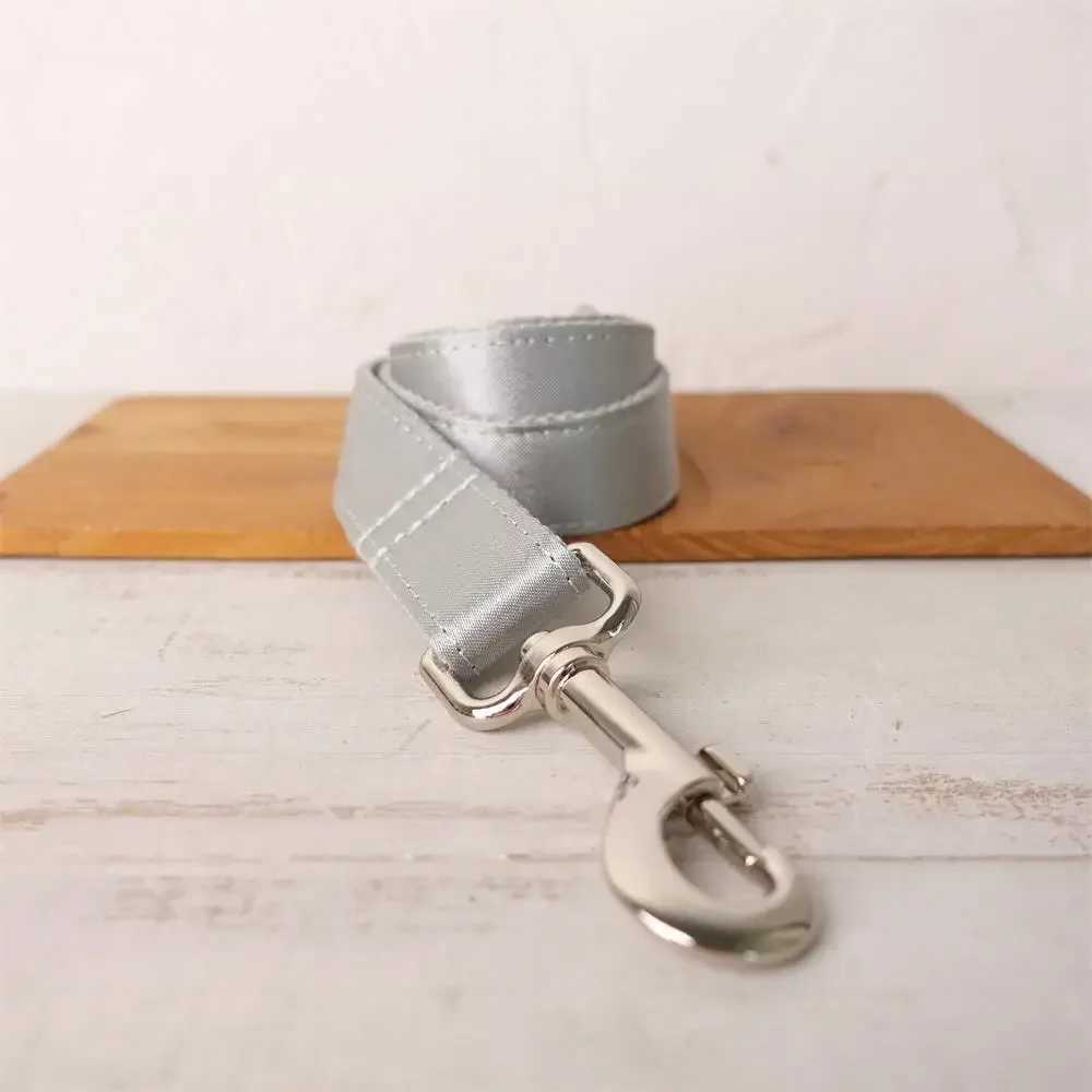 Personalized dog collar customized pet collar no engraved ID name tag pet accessories shiny silver puppy collar belt X250326