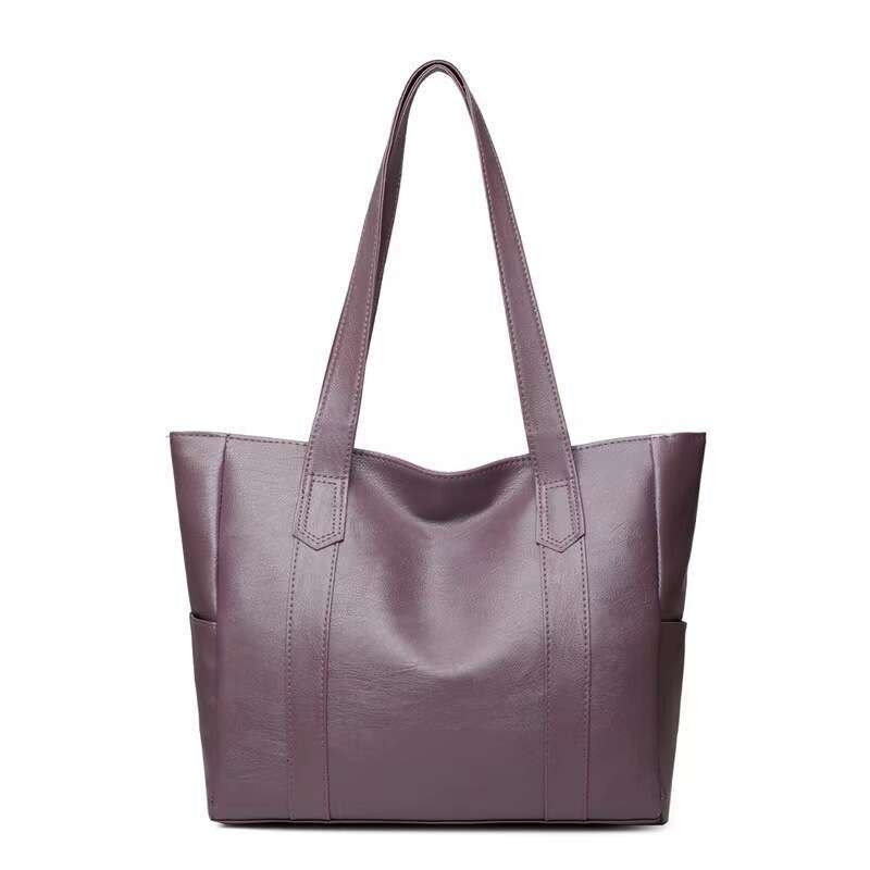 e7 Tote women's simple large capacity PU shoulder handbag fashionable mommy crossbody bag