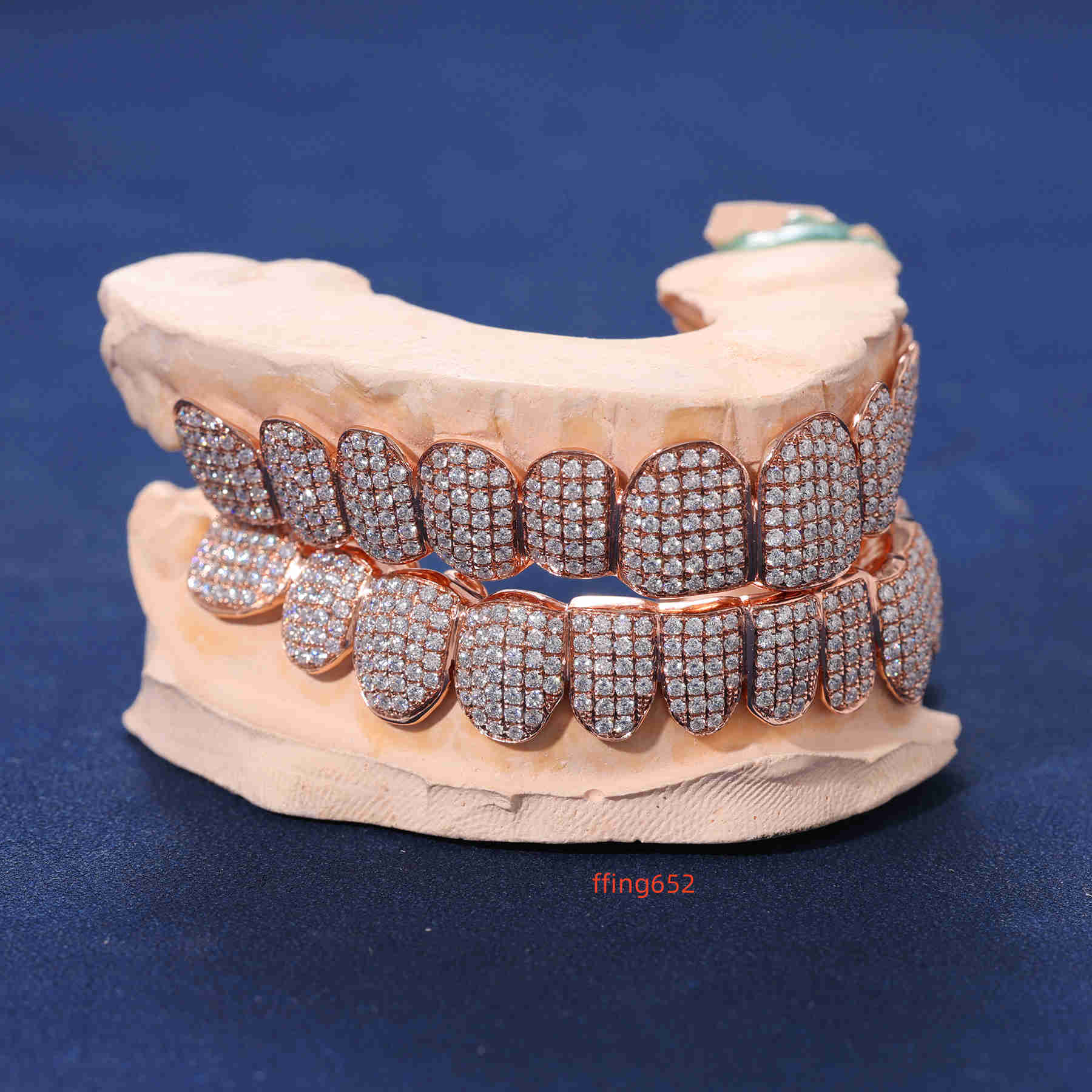 Custom Made Personalized VVS Moissanite Diamond Dental Grills 925 Silver Gold Mens Hip Hop 14K 18K Gold Silver Iced