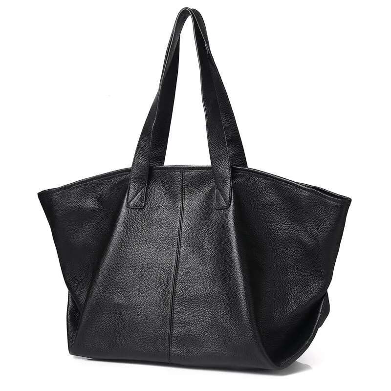 Classic Real Leather Women Tote Large Capacity Handbag Designer Purse Daily Use Big Shoulder Bag A4 Laptop Shopping Commute Bags