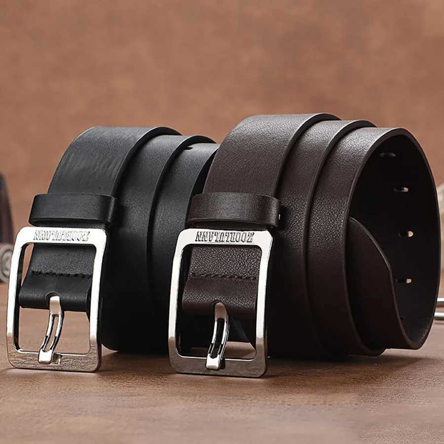 Mens black PU belt casual denim belt ideal choice for outdoor parties and holiday gifts high-quality belt W250326
