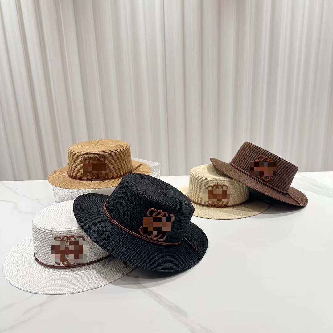 Chic Seaside Women's Sun Hat with Flat Top Perfect for Summer Beach Getaways