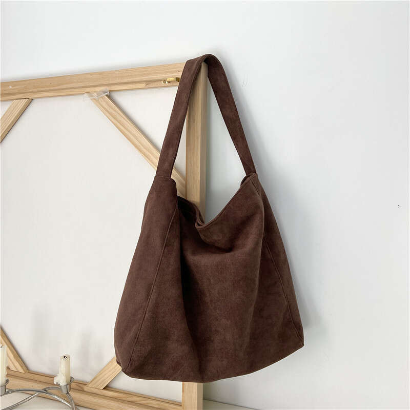 2a Woolen work canvas French minimalist large capacity polyester shoulder suede crossbody bag women's backpack