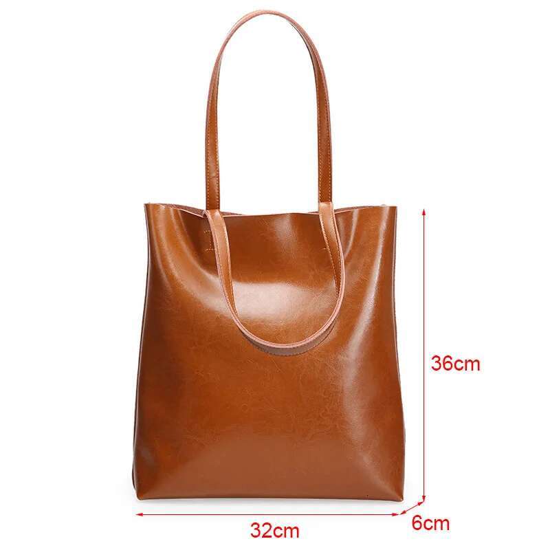 DIENQI Real Genuine Leather Women Shoulder Large Female Fashion Office Retro Bag Ladies Hand Big Bags For Women 2023 Sale