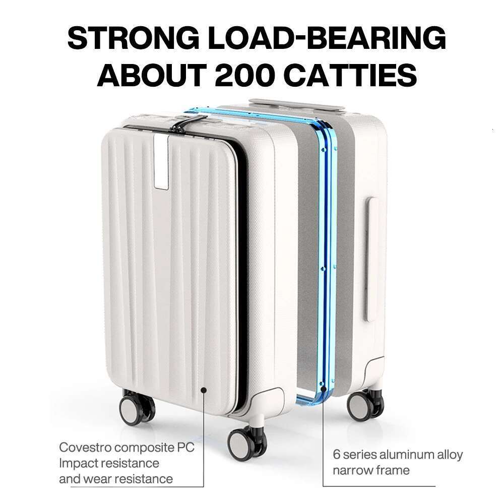 Hanke Innovative Design 20" Carry On Suitcase 24" Travel Lage Aesthetic Narrow Aluminum Frame PC Hardside Spinner Wheel H9860