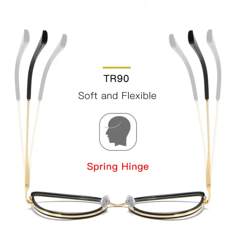 Blue light blocking glasses frame suitable for womens fashionable glasses prescription glasses ly arrived full edge cat eye UV400 coating 250325