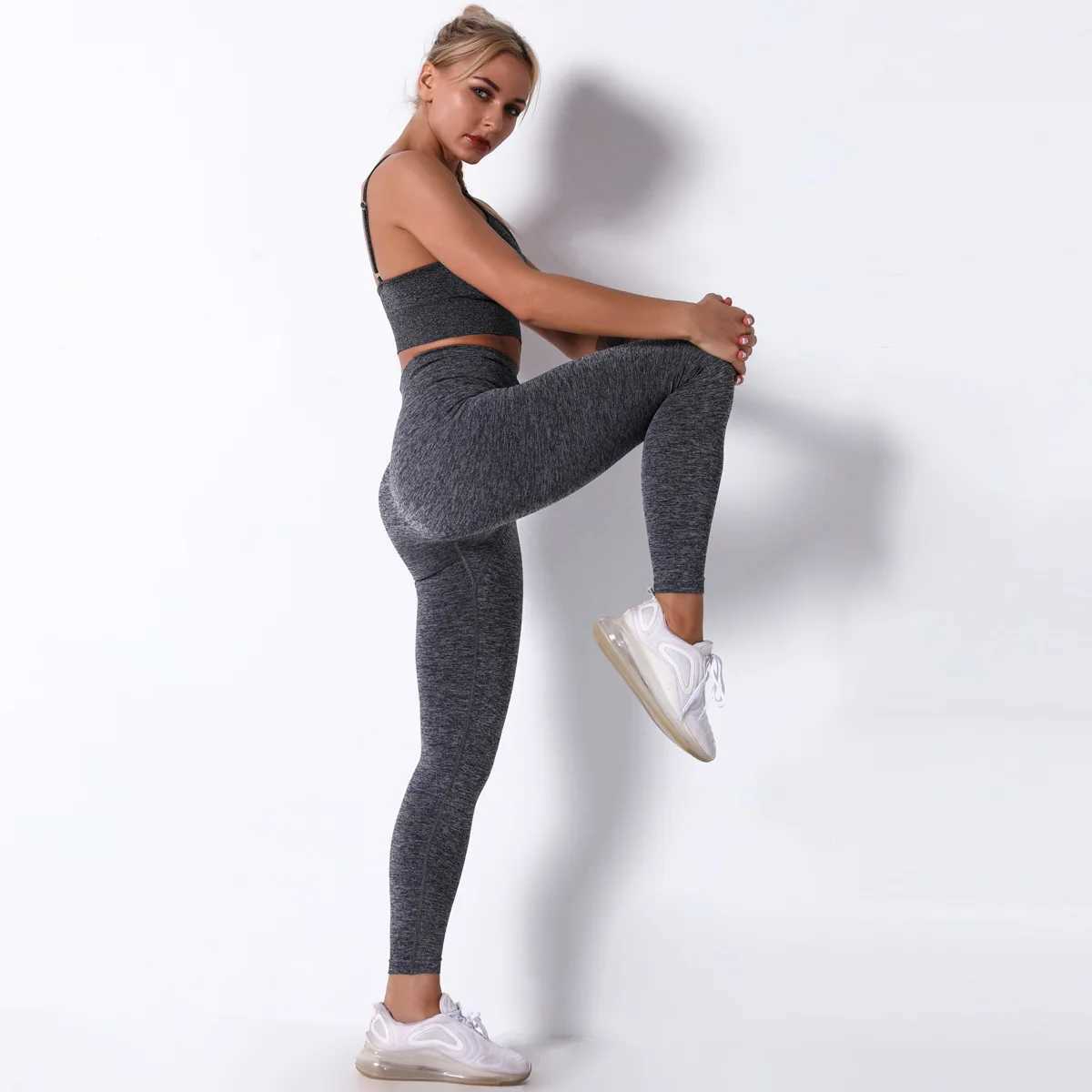 Womens yoga suit seamless sexy sportswear womens sportswear fitness running suit W250326