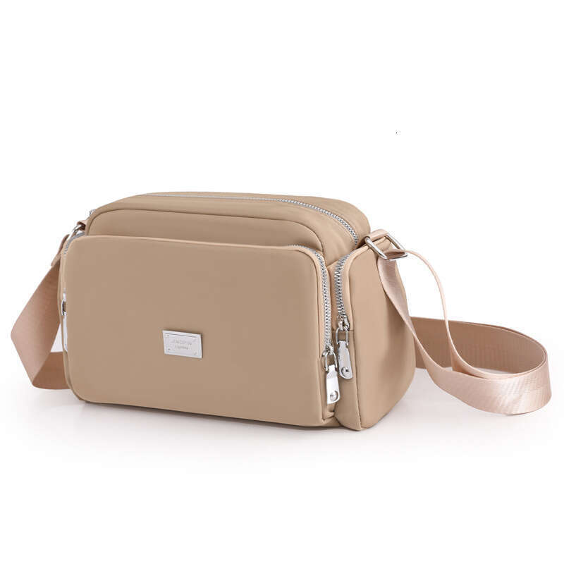 dd New Women's Nylon Fabric Simple and Fashionable Wide Shoulder Strap Crossbody Large Capacity Lightweight Small Square Bag