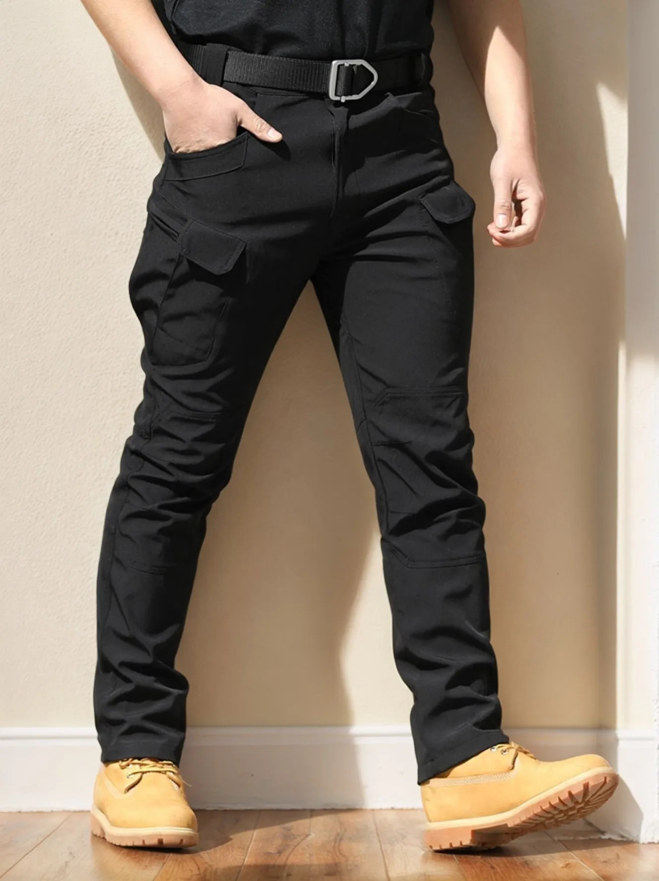 Combat Pants with Multiple Pockets Urban Commute Cargo Stretchable Waterproof Durable and Breathable 250321