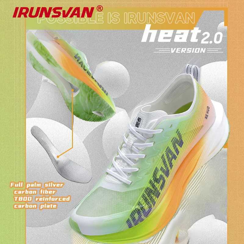 IRUNSVAN HEAT 2.0 Professional Running Shoes Men Carbon Plate Athletic Training Sport Shoes Outdoor Sneakers UnisexC250325