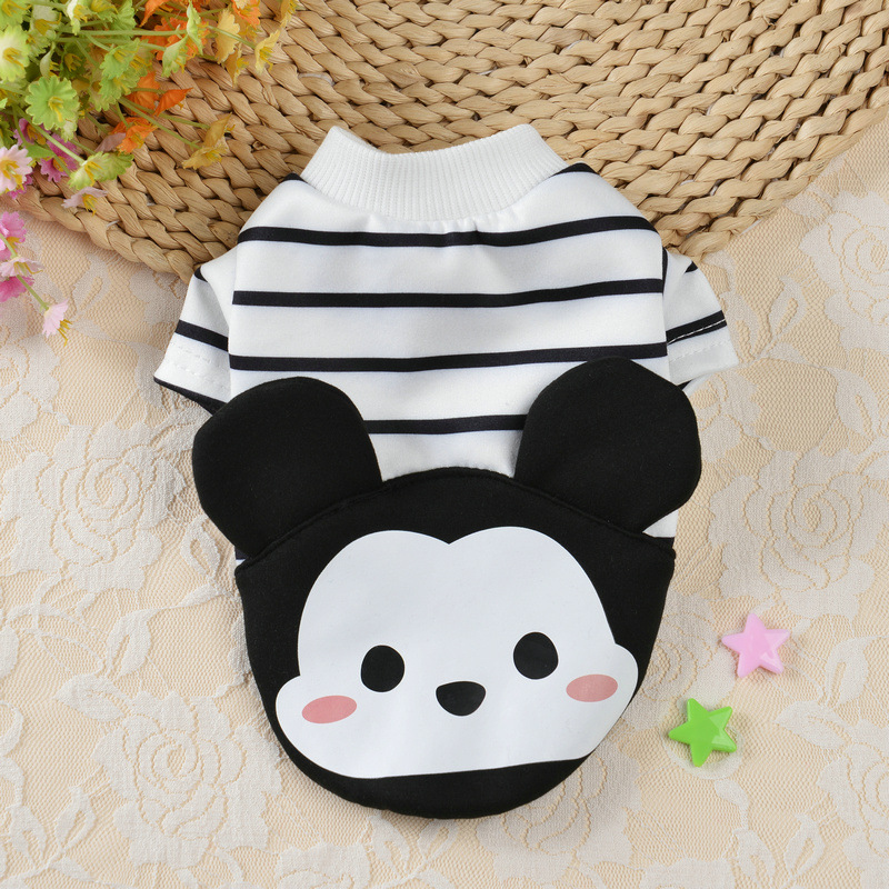 Cute Cartoon Dog Hoodie Sweaters for Small Medium Dogs, Fleece Dog Sweatshirt with Long sleeves, Soft Comfortable Spring Autumn Dog Clothes for XS to 