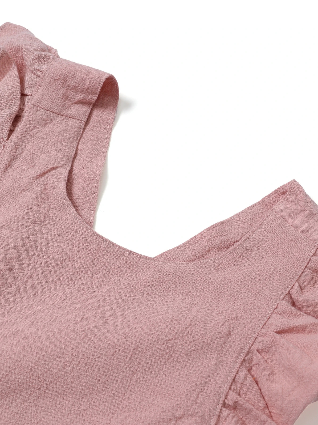 Casual Style Sleeveless Baby Girl Clothing Flying Sleeve Cotton and Linen Material Versatile Solid Color Princess Dress 250326