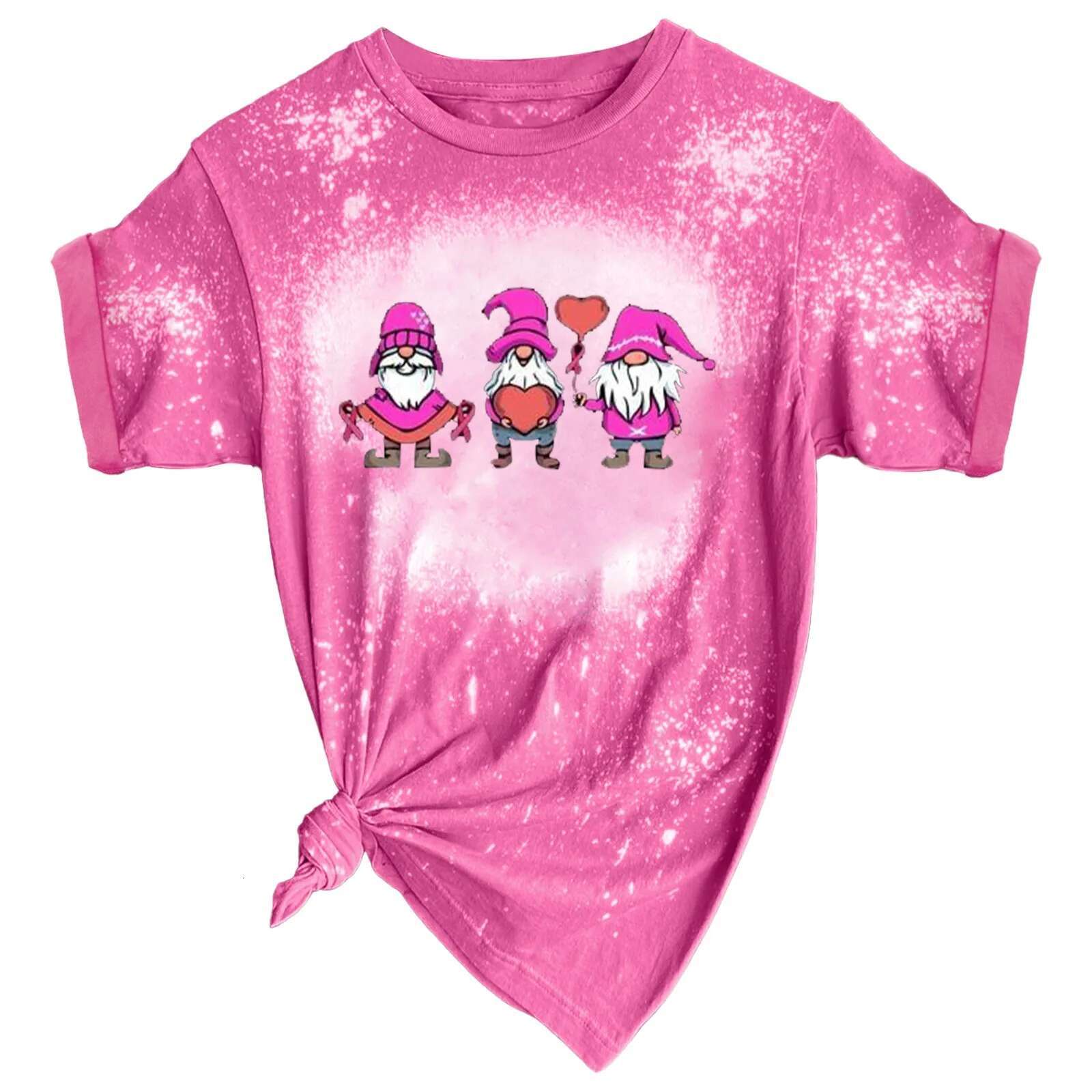 Ddmyshoesvip Breast Cancer Awareness Women T Shirt October Pink Tops Round Neck Short Sleeve Graphic T Shirts Female Tees
