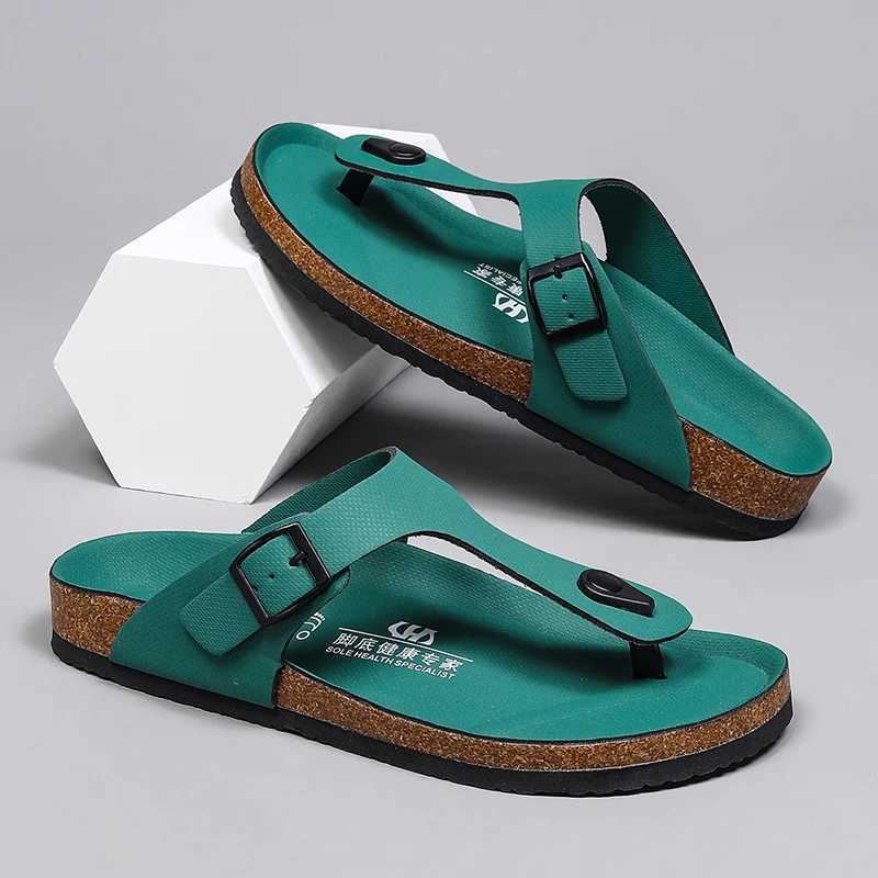 2024 New Womens Sandal Brand Soft Sandals Womens Beach Casual Shoes Platform Cork Slide Original Mens N-Slip Flip Cover SummerXJ250326