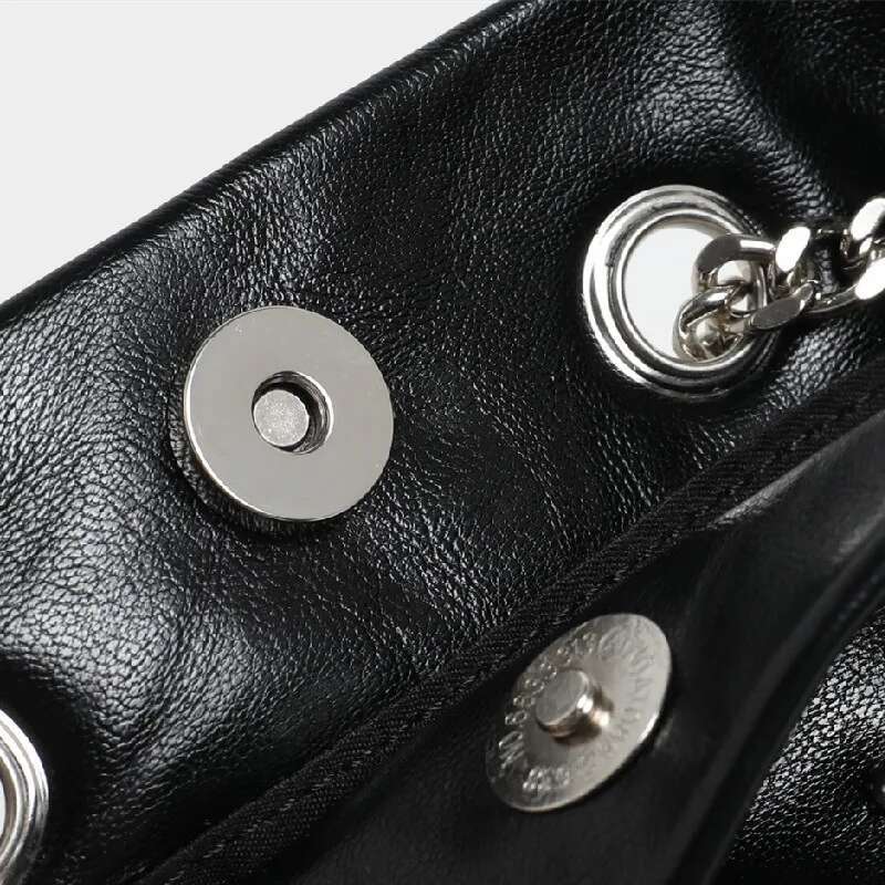 New High Quality Horseshoe Bucket Bag Exquisite PU Rivet Sequin Design Women's One Shoulder Handbag