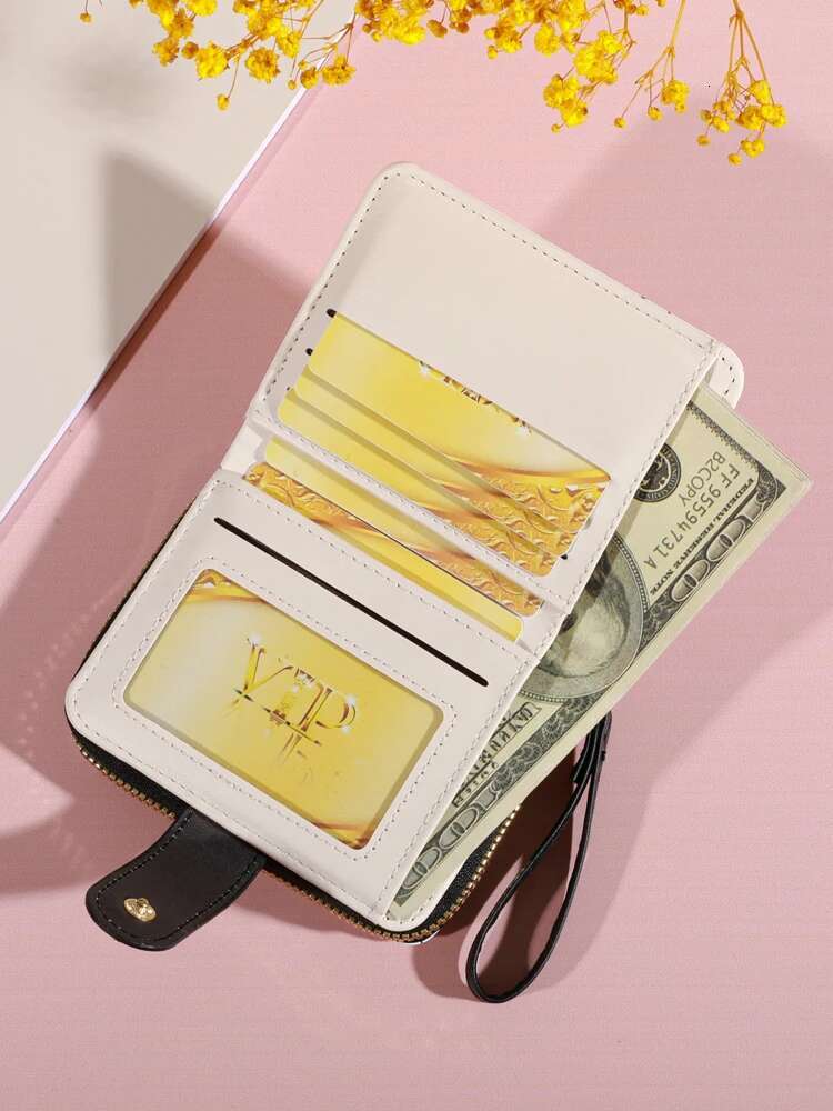 Retro Fashion Mini Designer Wallet Zipper Wallet Closure Lightweight Suitable For Women's Daily Carrying Card Bag