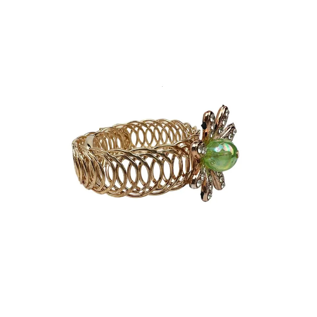 Exquisite gold-plated bead ring alloy material single round beads simple style suitable for daily wear 250322