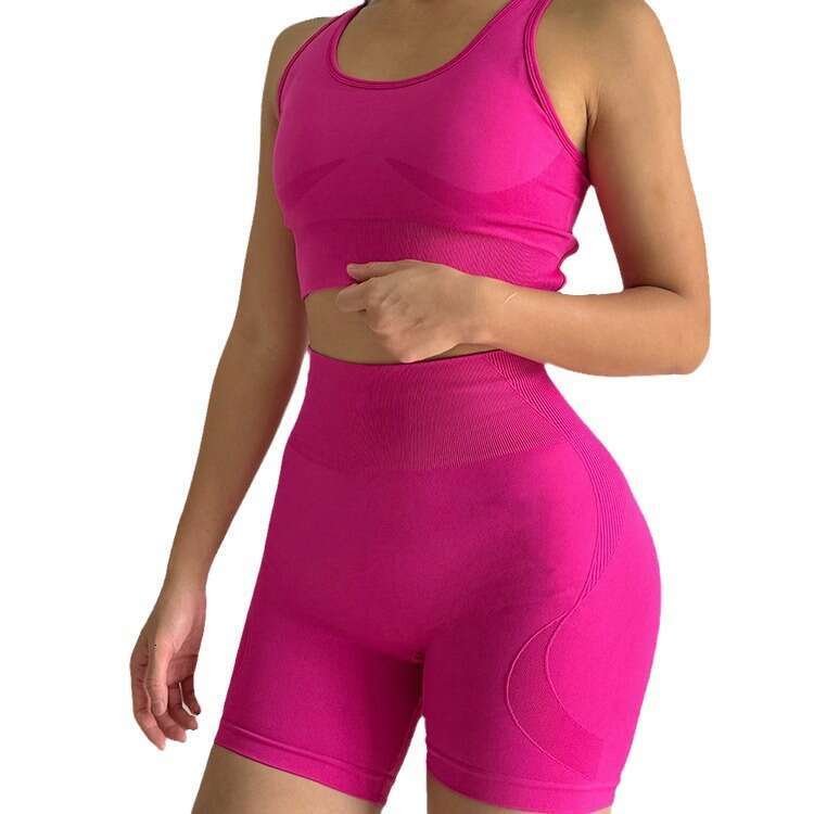Women Yoga Pants New Seamless Yoga Suit Shorts Two Piece Fitness Running Quick Drying Exercise Set For Women
