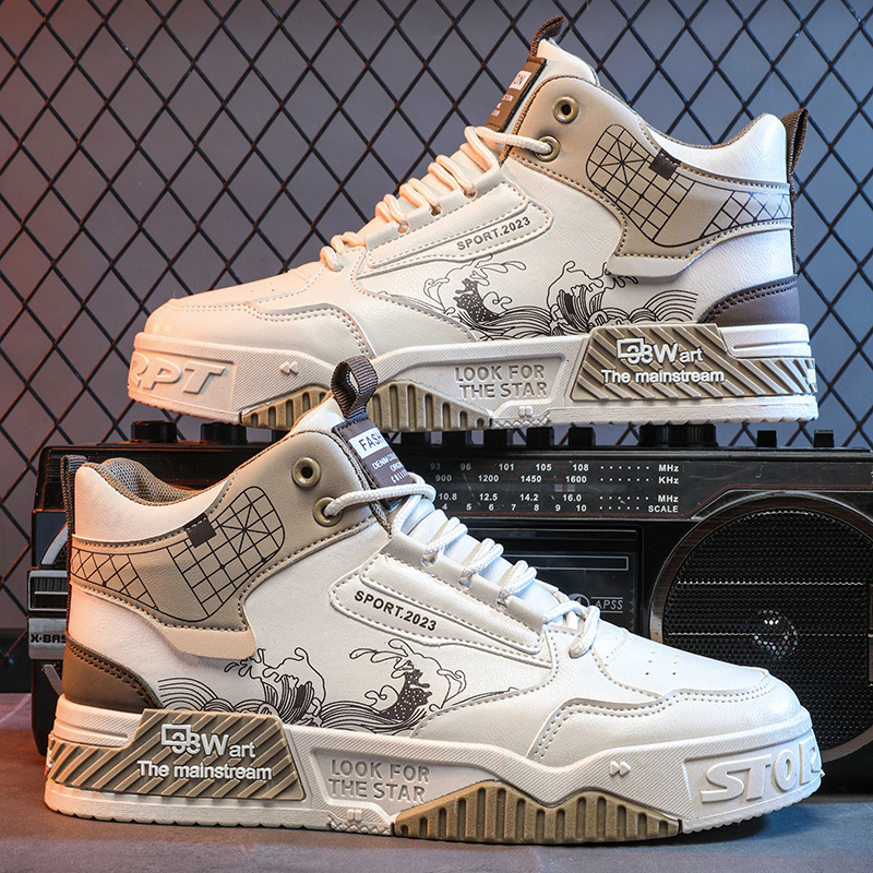 2025S New Trend Designer China Chic Men S Breathable Small Versatile Elevated Small White Board Shoes Autumn Leisure Sports High Fashion Shoes