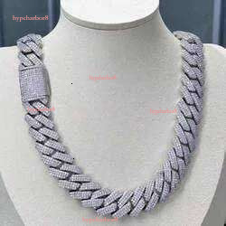 Flawless d Vvs Moissanite k 18mm Iced Cuban Chain Sier