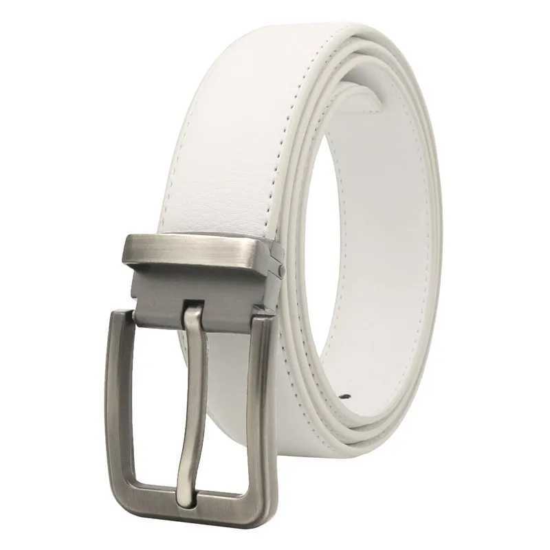 Korean version golf white belt buckle youth pants casual belt original mens and womens belt W250326