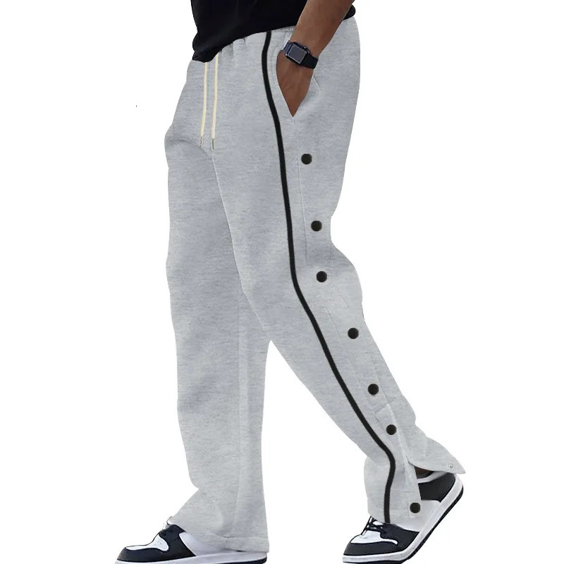 2024 casual sports bra mens autumn item button loose straight pull oversized pants strapless 250326