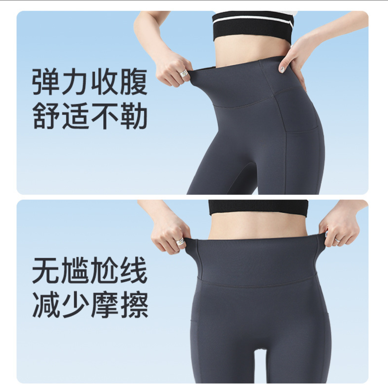 Comfortable Women's High-Waist Biker Yoga Shorts - With Built-In Tummy Support and Practical Side Pockets