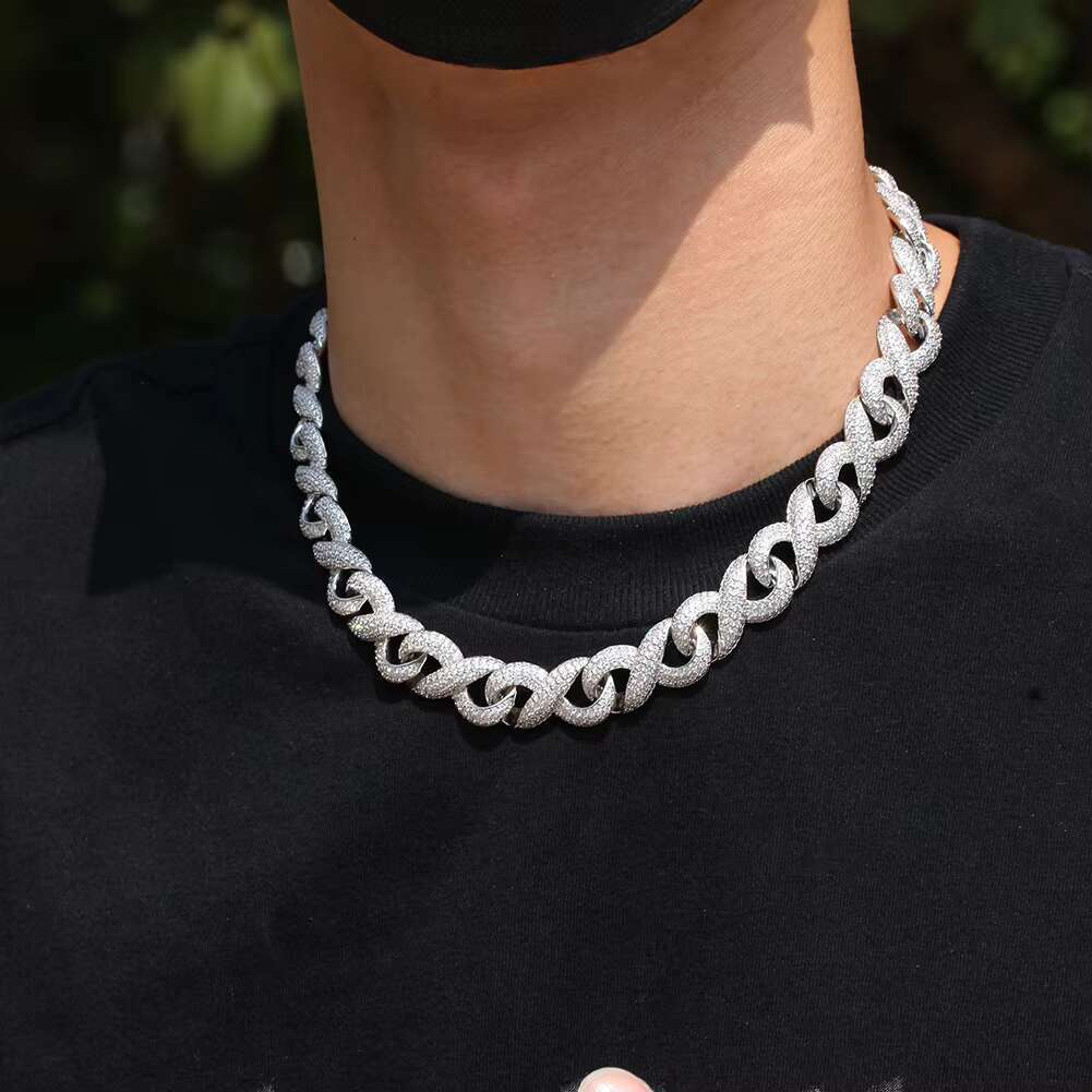 Iced Out Hip Hop Unlimited Necklace Cuban Chain Zircon Stone Hiphop Miami CZ Ice Out Necklace Chain